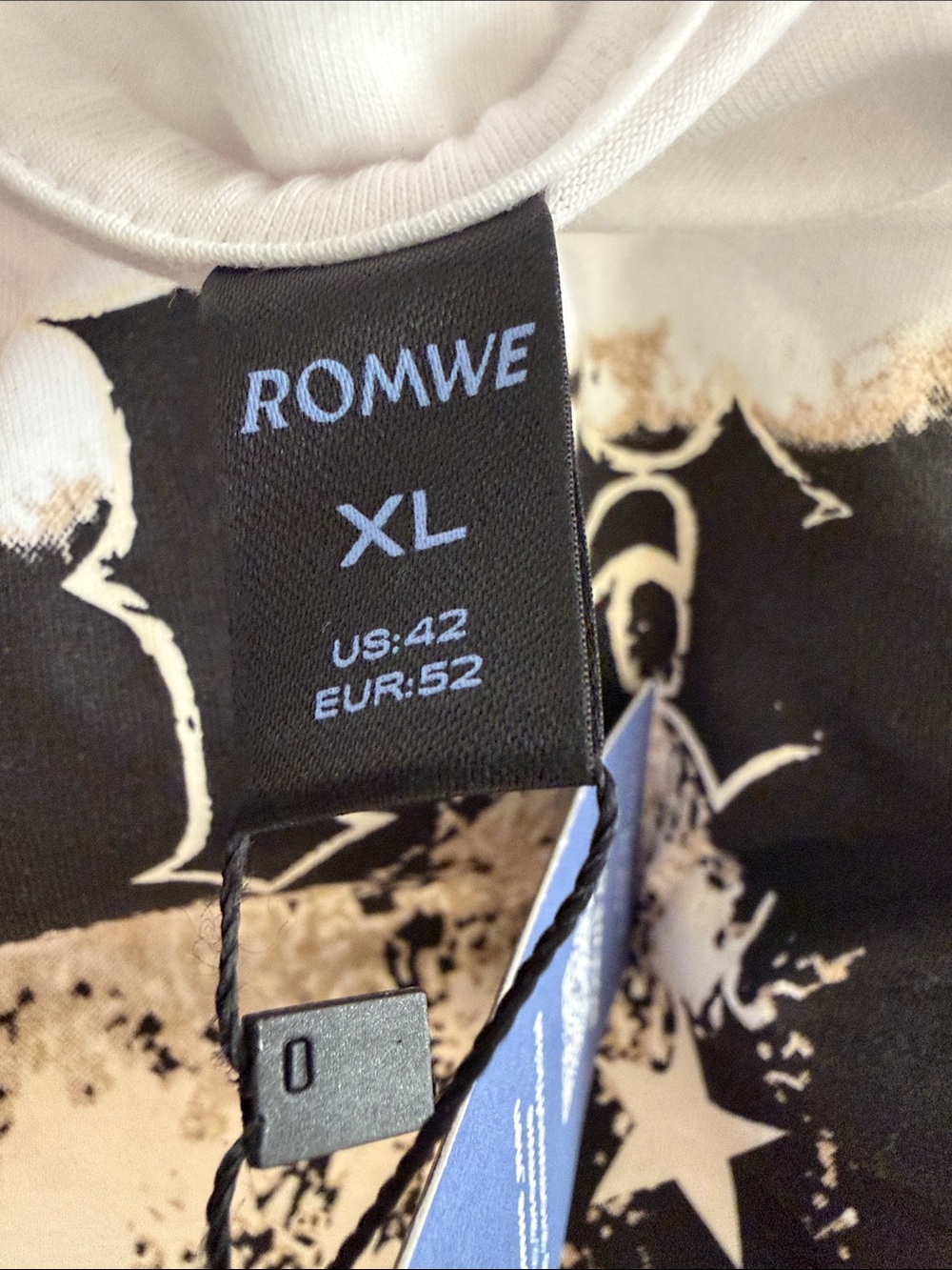 Street Life Men Star Letter Graphic Tee, School Romwe XL NWT - Picture 6 of 6